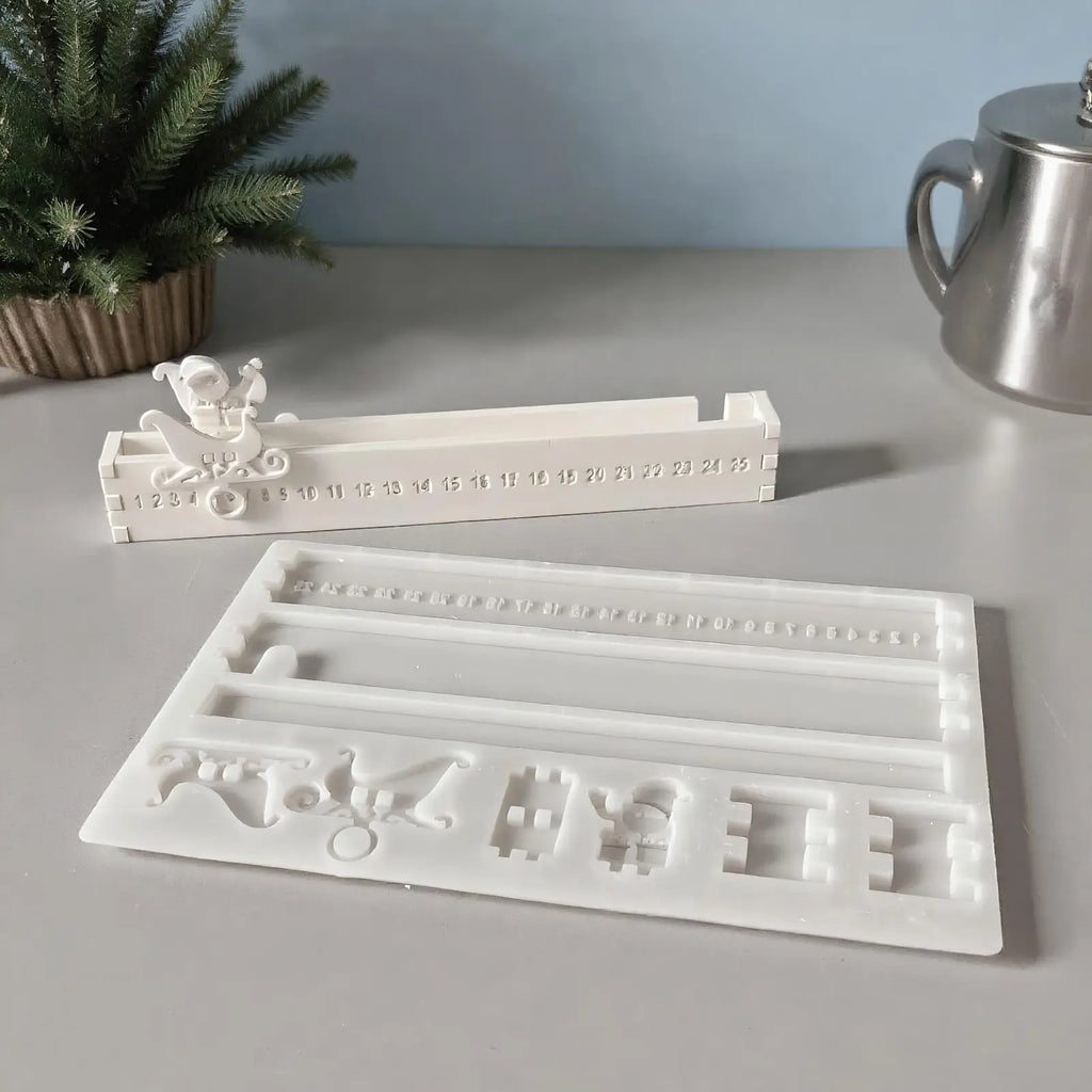 Christmas Advent Mold Calendar Epoxy Resin Molds Easy Release Craft Qme
