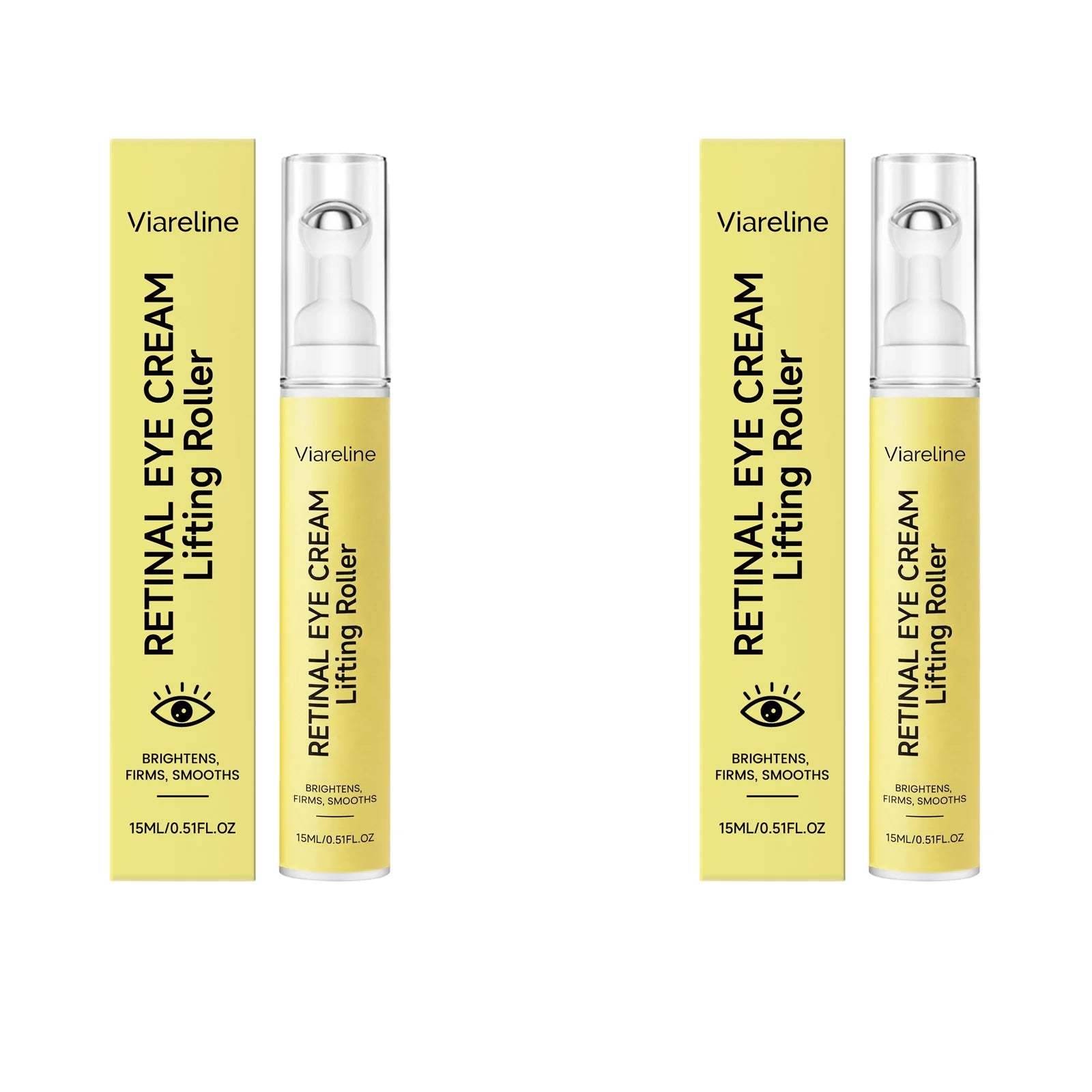 Viareline Retinal Eye Cream Fades Fishtail Pattern Anti-Wrinkle Dark Circles Removal Treatment Eyebags Tightening Skin Eye Cream Qme 2 X 15ml Boxed
