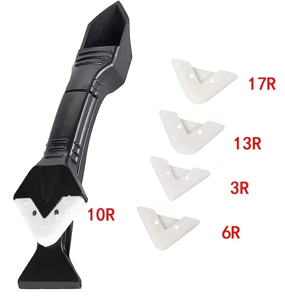5-in-1 Silicon Scraper Silicone Tool Smooth Grouting Kit Scraper Squeegee Clean Glass Windows Cleaning Tool Home Household Tools Qme 5in1 Plastic Scraper