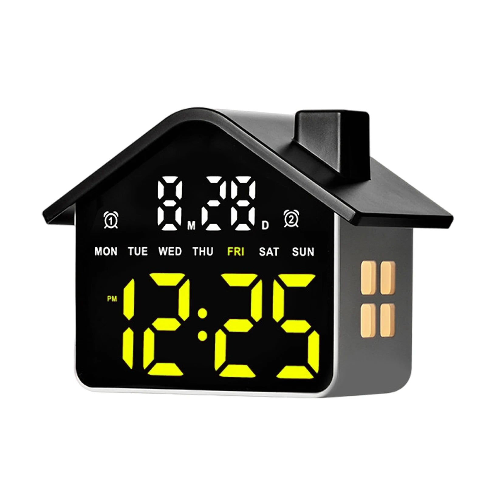 LED Electronic Table Clock USB Charging Multi-Functional House Clocks Creative Bedside Ornaments for Home Office Desk Decoration Qme Style B