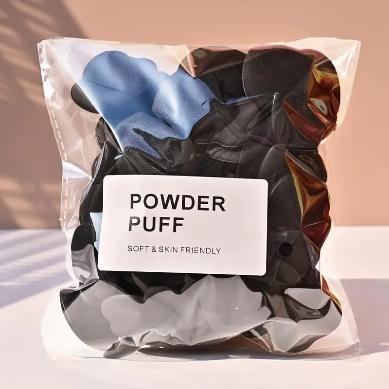 Heart-shaped Finger Powder Puff Latex-free Makeup Tool Air Cushion Qme black