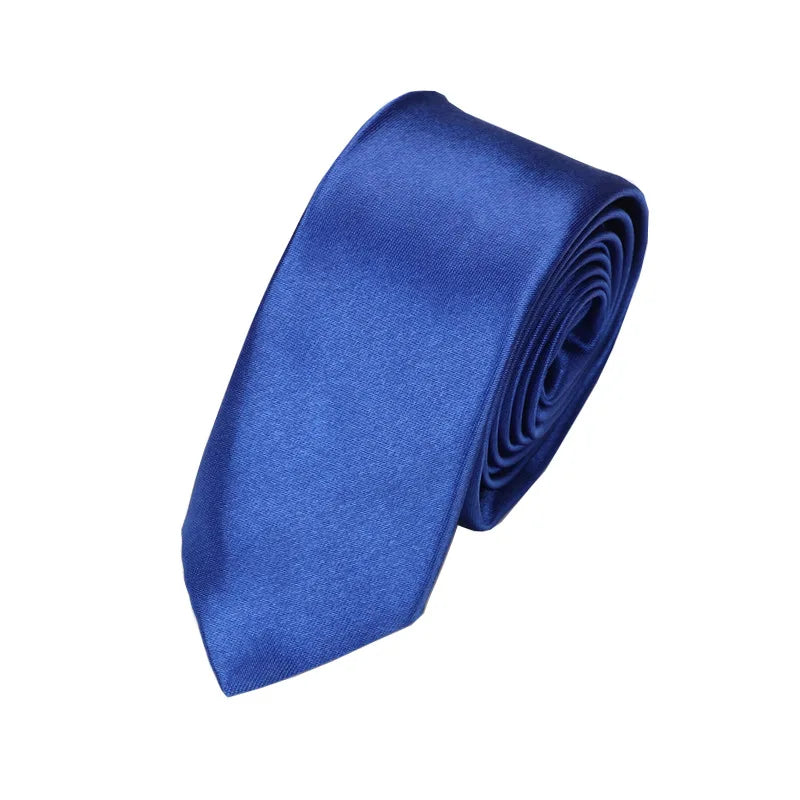 Men Tie Silk Polyester Necktie Classic Formal Solid Plain Pink Black Qme st-17