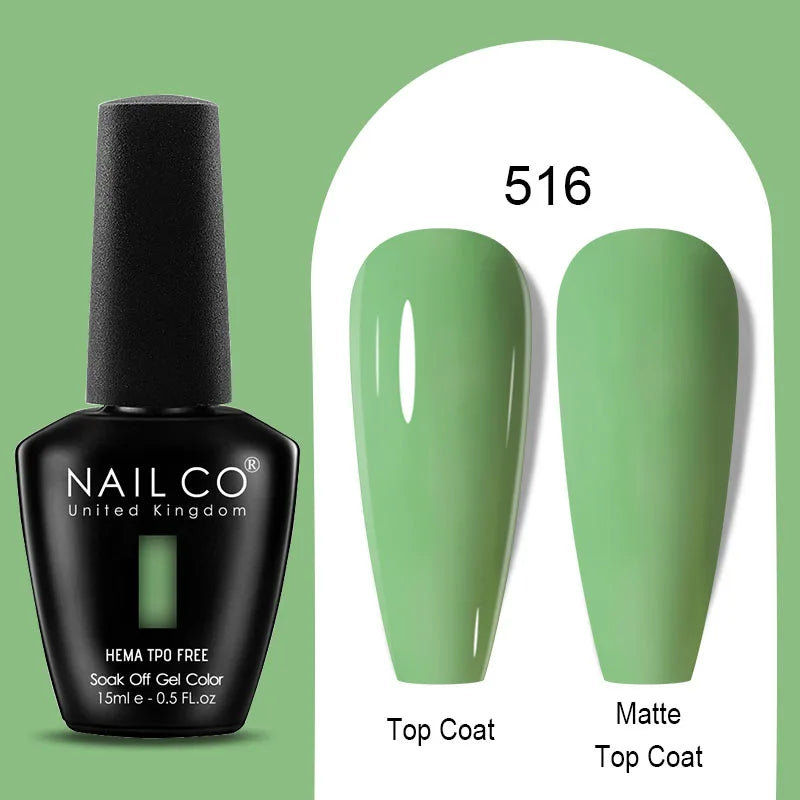 Nailco Jelly Gel Nail Polish Transparent Varnishes 44 Colors Red Pink