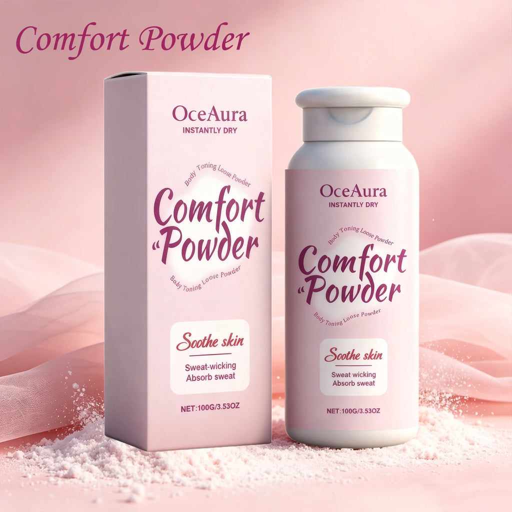 OceAura Comfort Powder Sweat Absorbing Long Lasting Skin Freshness Antisticking Formula Multi Scene Use Soothing Body Powder Qme Default Title