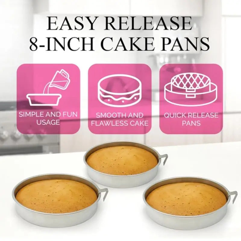 Stainless Steel Food Grade Round Cake Tray Baking Tool Mold Kitchen Qme