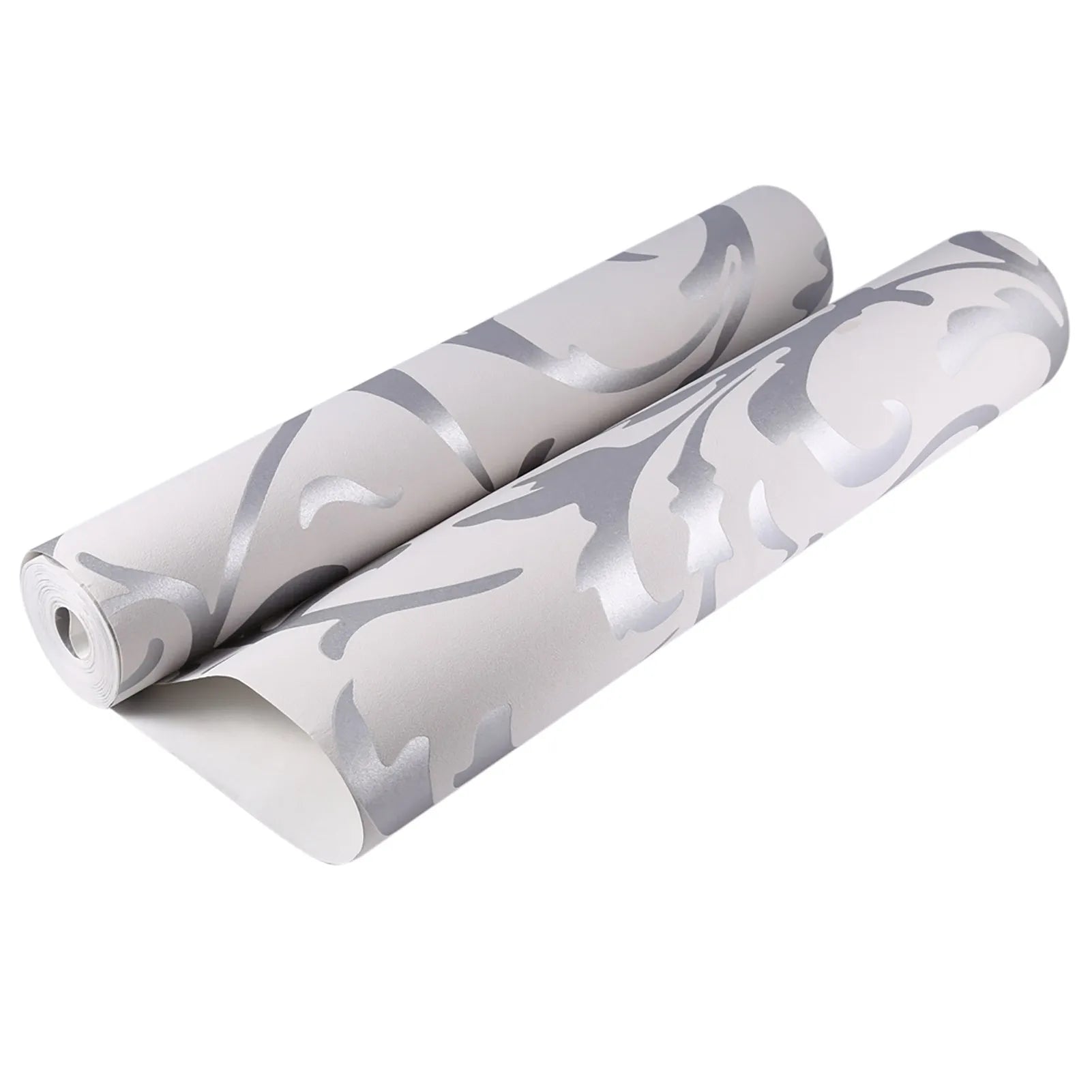 Silver Wallpaper Vertical Wallpaper Embossed Wallpaper Luxury Embossed Nonwoven Bedroom 3D Vertical Wallpaper Home Decor Qme