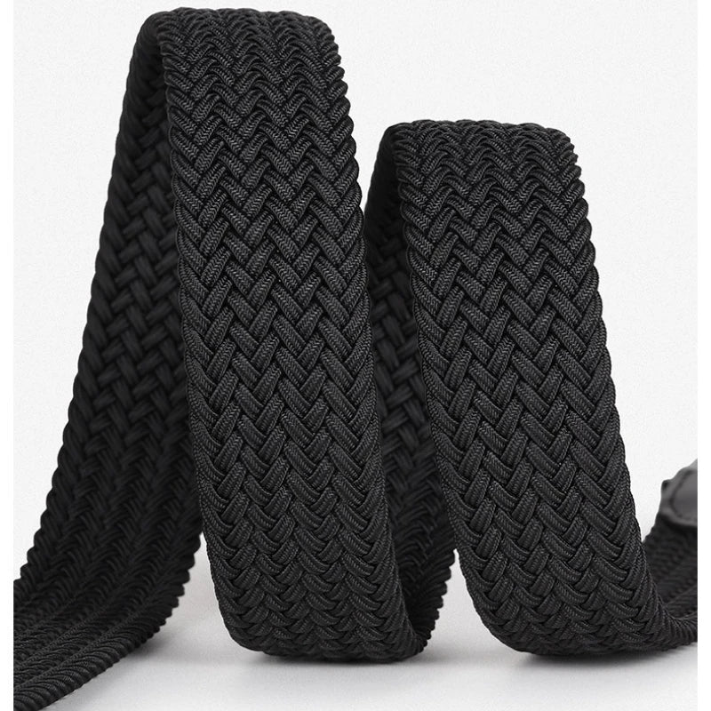Men's Premium Golf Business Belt Stretch Woven Design Adjustable Pin Qme