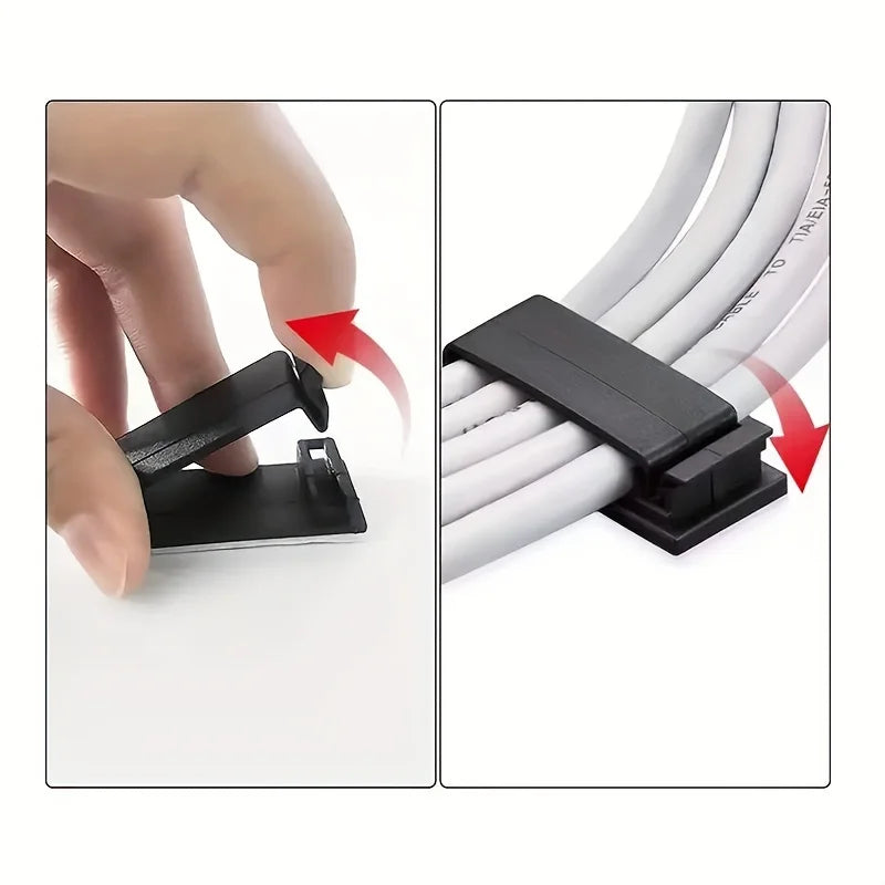 4 R-shaped Wiring Buckles Self-adhesive Cable Fixing Seat Wire Qme