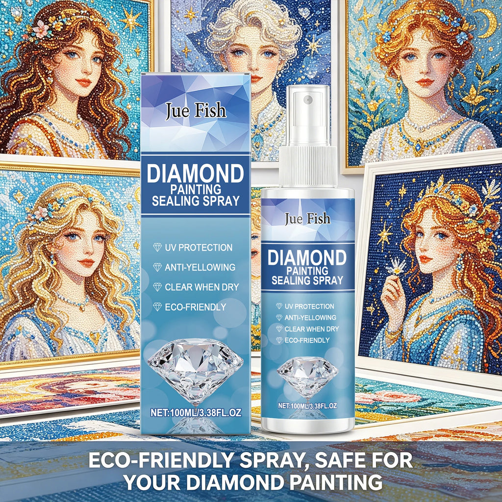 Diamond Paintings Sealing Spray Enhancing Diamond Shine Effect UV Protection Eco-Friendly Anti-Yellowing Spray Permanent Sealer Qme