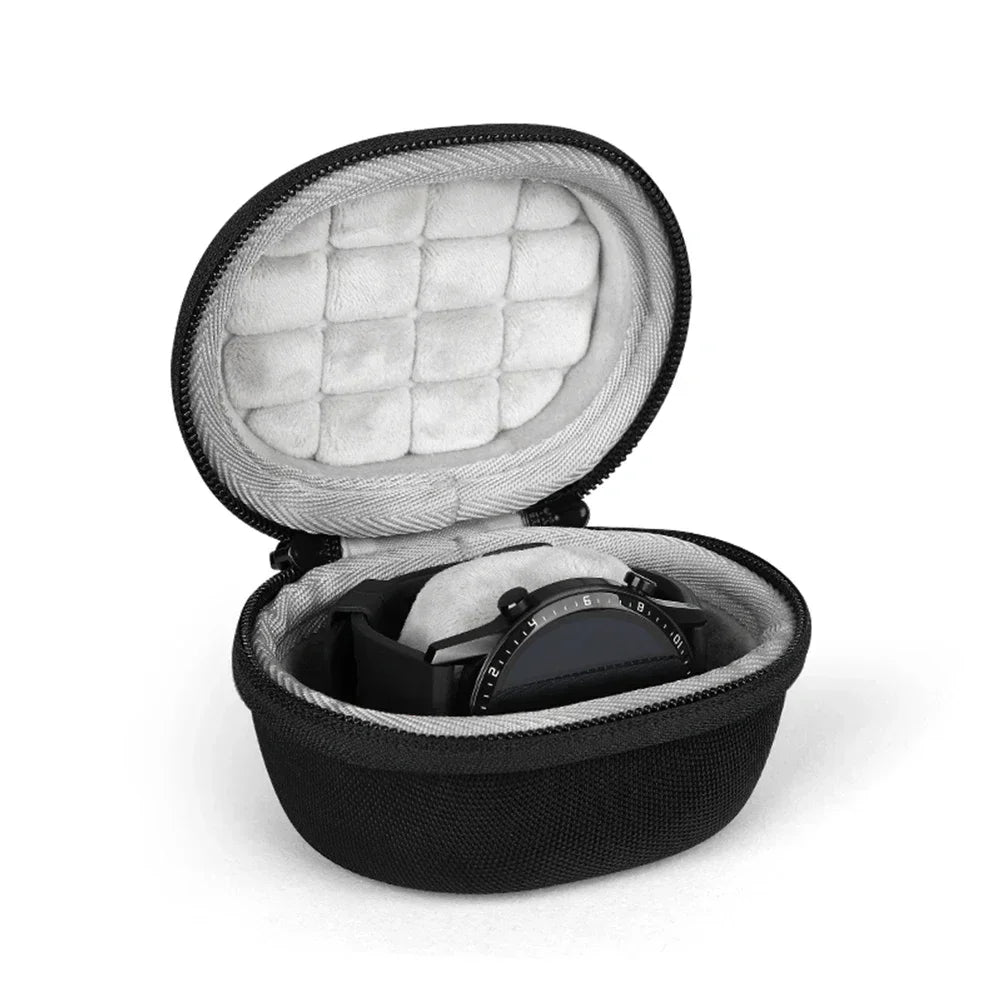 1-2Pc Travel Case Portable Storage Box For Single Watch Shock And Impact-resistant For Wristwatches Smart Watches Watch storage Qme 0433 Black