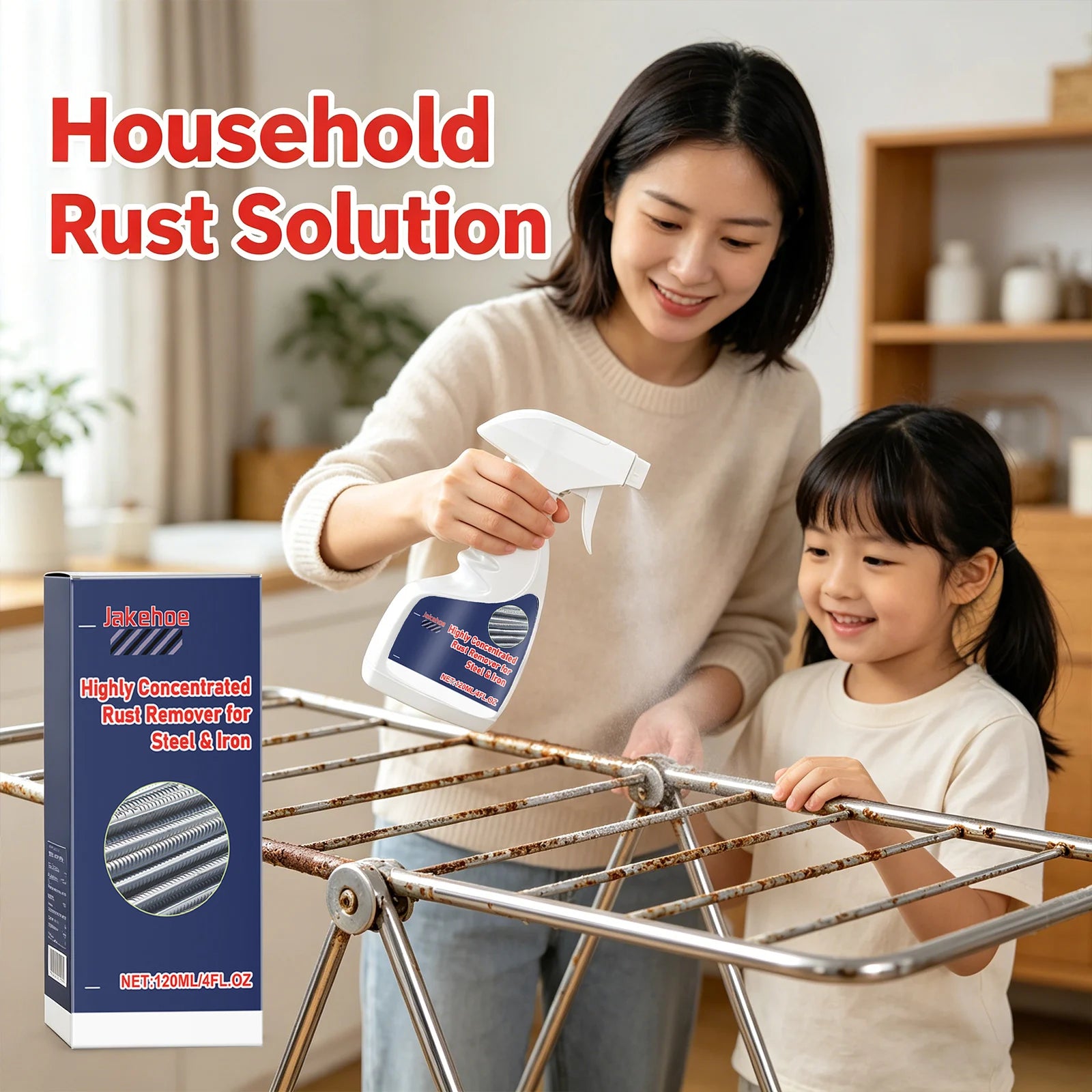 Steel Rust Remover Removeing Metal Rust Stains Restore Surface Metallic Luster Prevent Rusting Again Polishing Home Rust Cleaner Qme