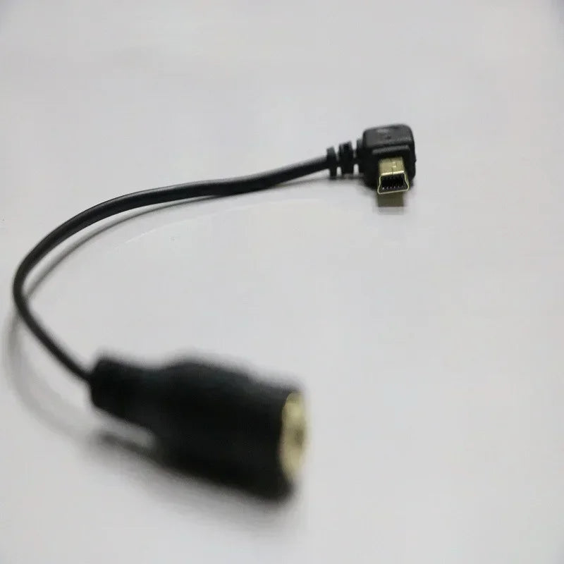 Audio Cable Cord for Sports Camera, 1pc 3.5mm Jack Female To Mini USB Male, Adapter for Active Clip Mic Microphone Qme