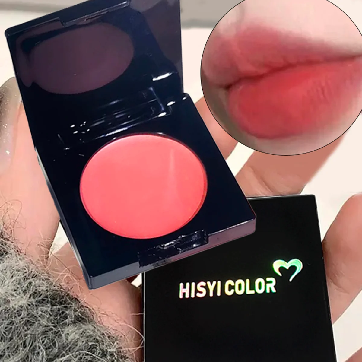 2-in-1 Lip Blush Mud Palette 6 Matte Shades Bold Red Brown Tones Qme