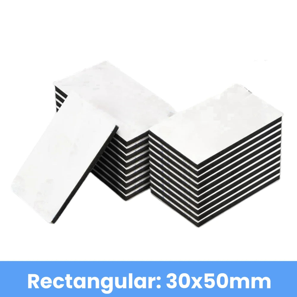 20PCS Strong Double Sided Foam Tape Self-adhesive EVA Foam Adhesive Tape for Home Decoration Installation Household Accessories Qme Rectangular 30x50mm 20pcs