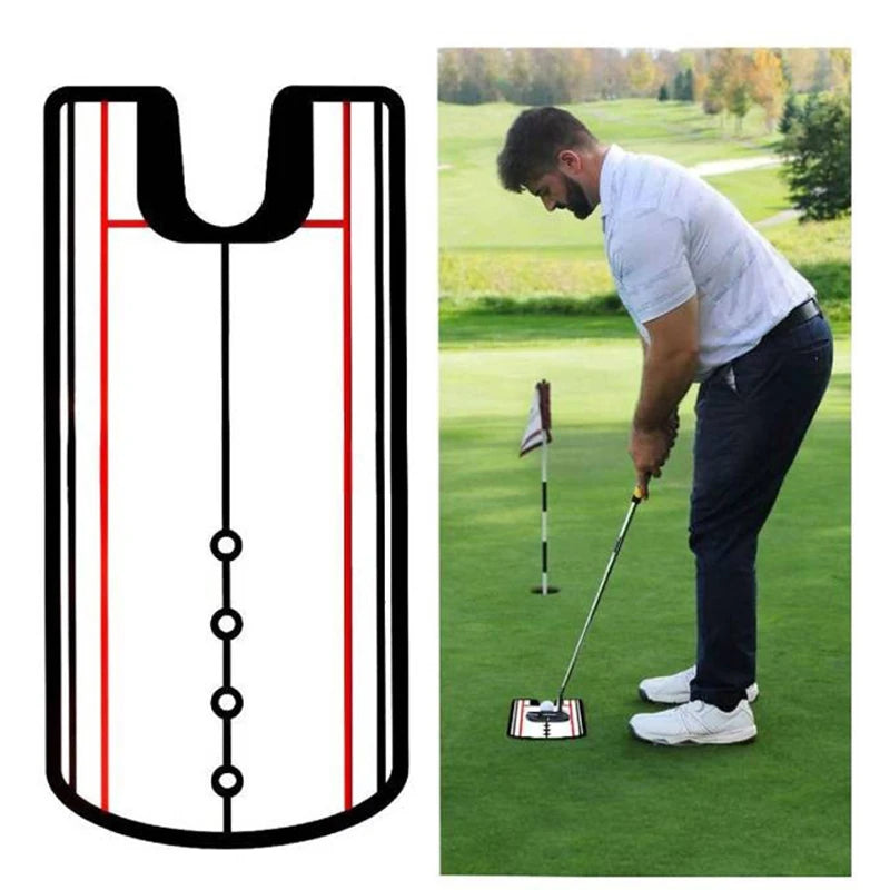 Golf Eye Line Practice Swing Training Aids Putting Alignment Mirror Qme
