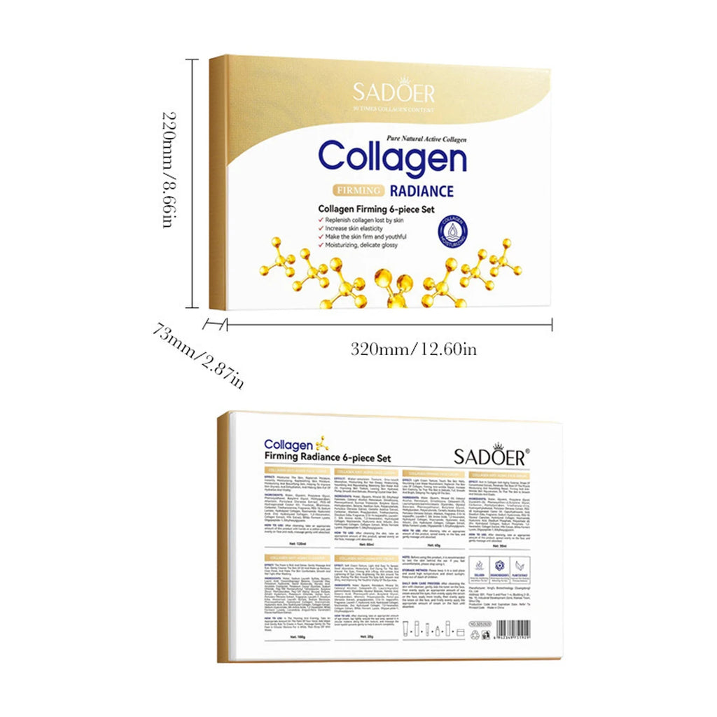Collagen Firming Radiance 6-Piece Replenish Boost Elasticity Hydrate Qme