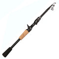 Telescopic Lure Rod 1.5M 1.8M 2.1M 2.4M Carbon Spinning Rod Baitcasting Fishing Pole 8g-25g Wooden Handle Casting Fishing Tackle Qme Casting Rod 1.8 m