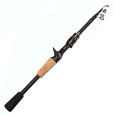 Telescopic Lure Rod 1.5M 1.8M 2.1M 2.4M Carbon Spinning Rod Baitcasting Fishing Pole 8g-25g Wooden Handle Casting Fishing Tackle Qme Casting Rod 1.8 m