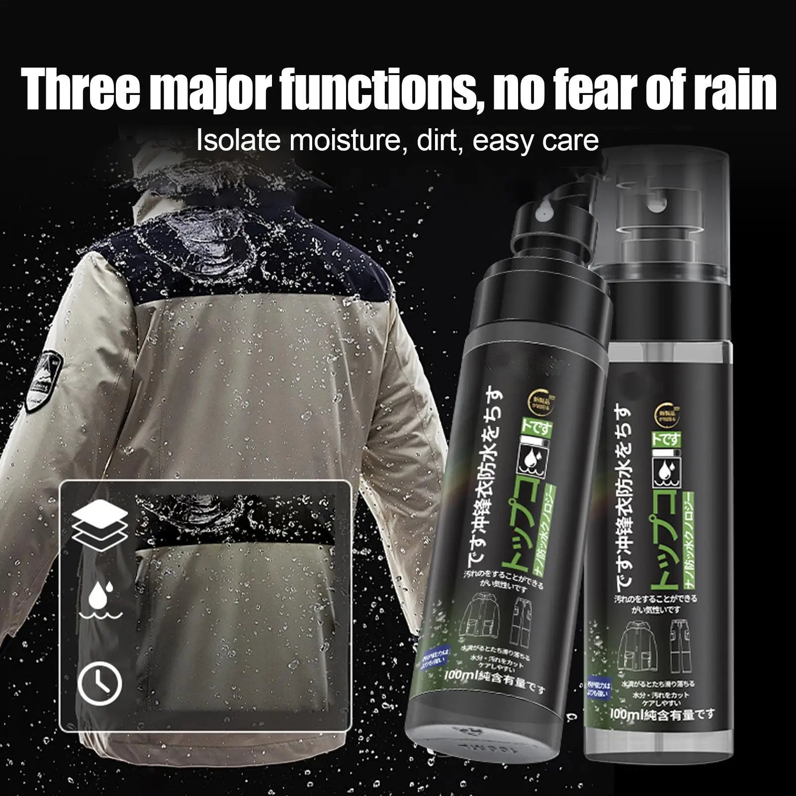 Fabric Waterproofing Spray 100ml Fabric Protector Spray Neutral Eco-Friendly Water Protector Spray For Boots Jacket Shoes Tents Qme