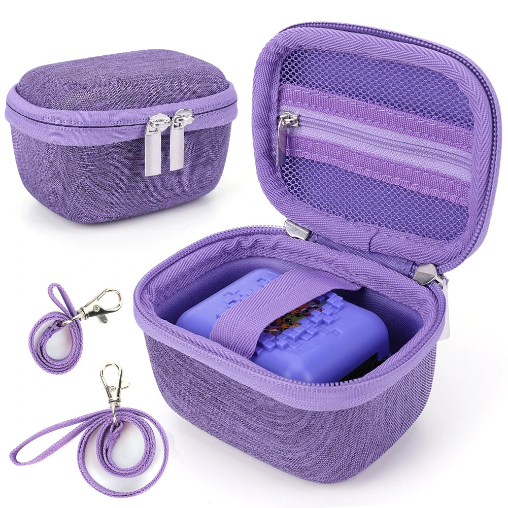 Storage Bag Anti-scratch EVA Hard Carrying Case Shockproof Anti-Drop with Lanyard&Hand Strap for Bitzee Virtual Electronic Pet Qme