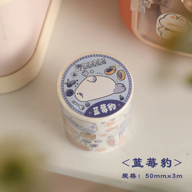 3m/Roll Cartoon Graffiti Life scene Making Tape School Scrapbooking Stickers DIY Aesthetic Decor Handbook Japanese Stationery Qme G 50mmx3m