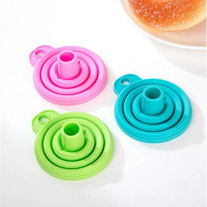 Food Grade Silicone Folding Funnel Portable Small Multi-purpose Qme