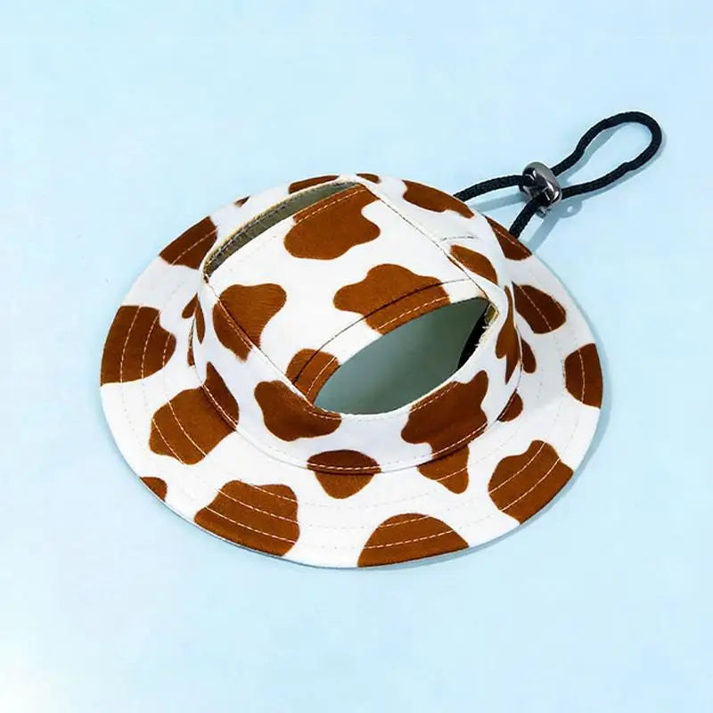 Summer Pet Cat Sun Hat Ear Holes Cute Kitten Fisherman Cap UV Qme D M