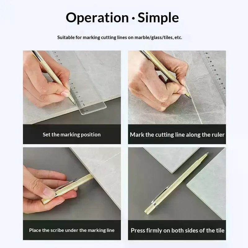 1Pcs Tungsten Steel Alloy Tip Carbide Marker Engraving Pen For Glass Ceramic Metal Wood Engraving Hand Tools Scribing Pen Qme