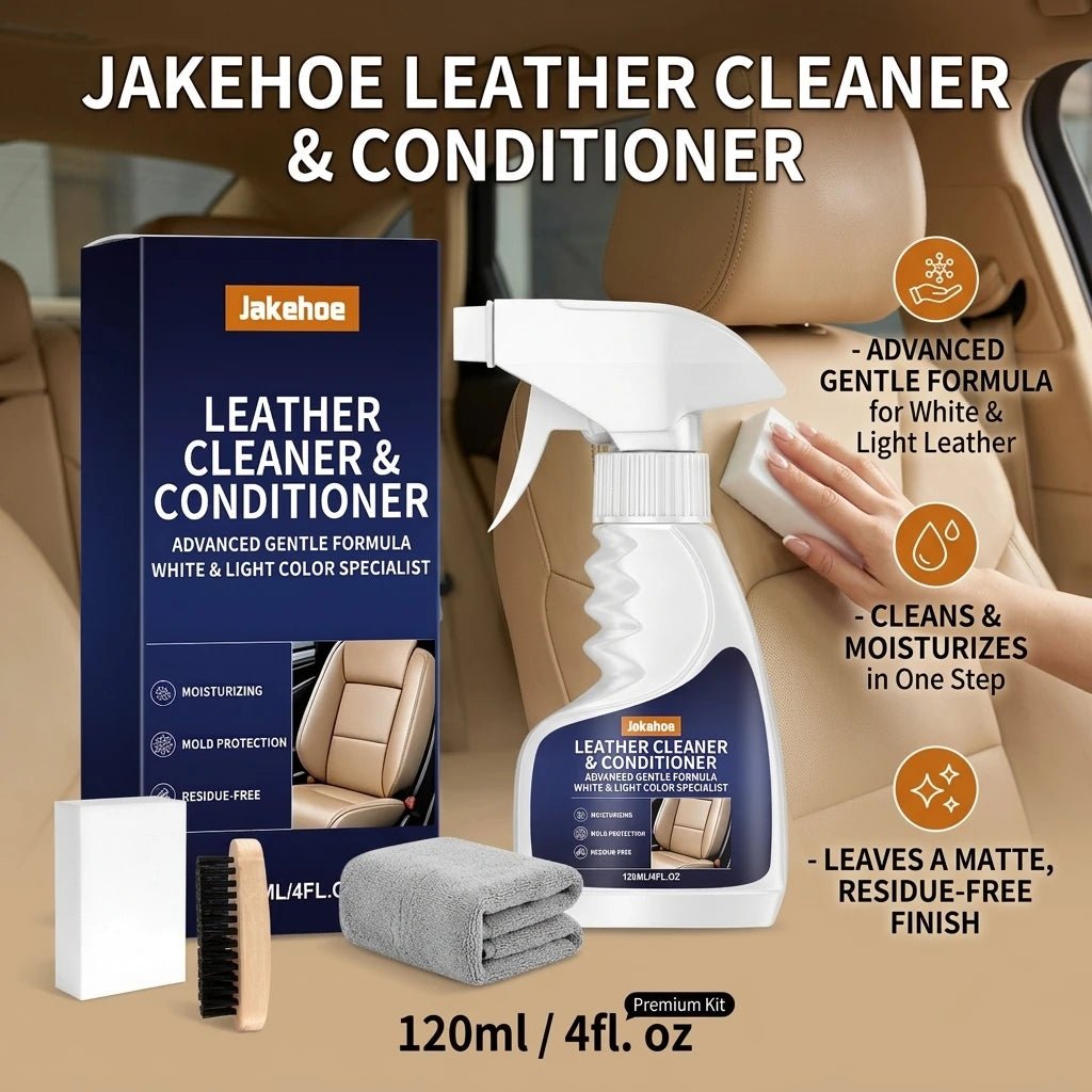 Leather Cleaning Kit Moisturize Remove Stubborn Stains Reduce Scratches Restore Leather Luster Multi-surface Leather Care Spray Qme