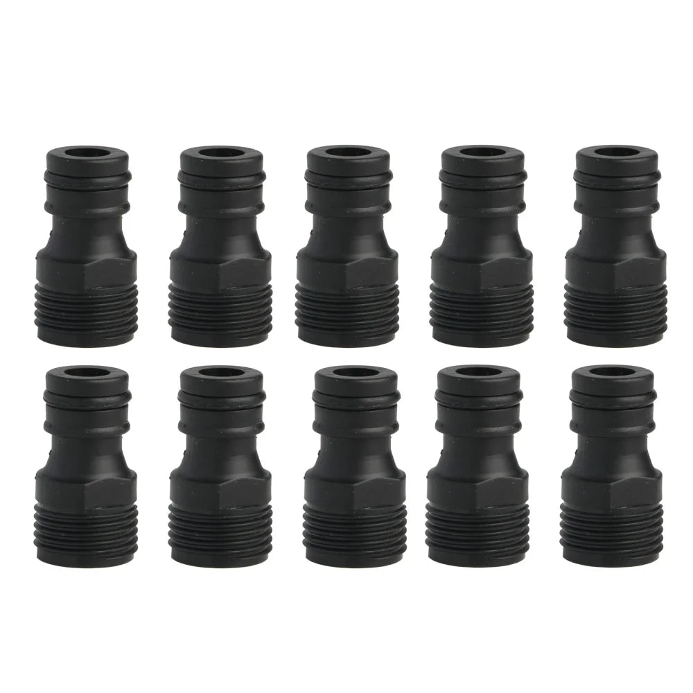 1/3/5/10Pcs 1/2" BSP Threaded Tap Adaptor Garden Water Hose Male Thread Quick Connector Garden Irrigation System Parts Adapter Qme 10pcs