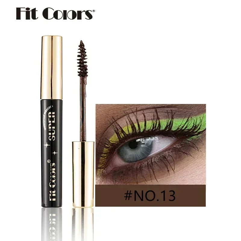 5D Silk Fiber Mascara Lash Color Mascara Waterproof 14 Colors 3D Mascara Eyelash Extension Thick Lengthening Eye Lashes Cosmetic Qme 13