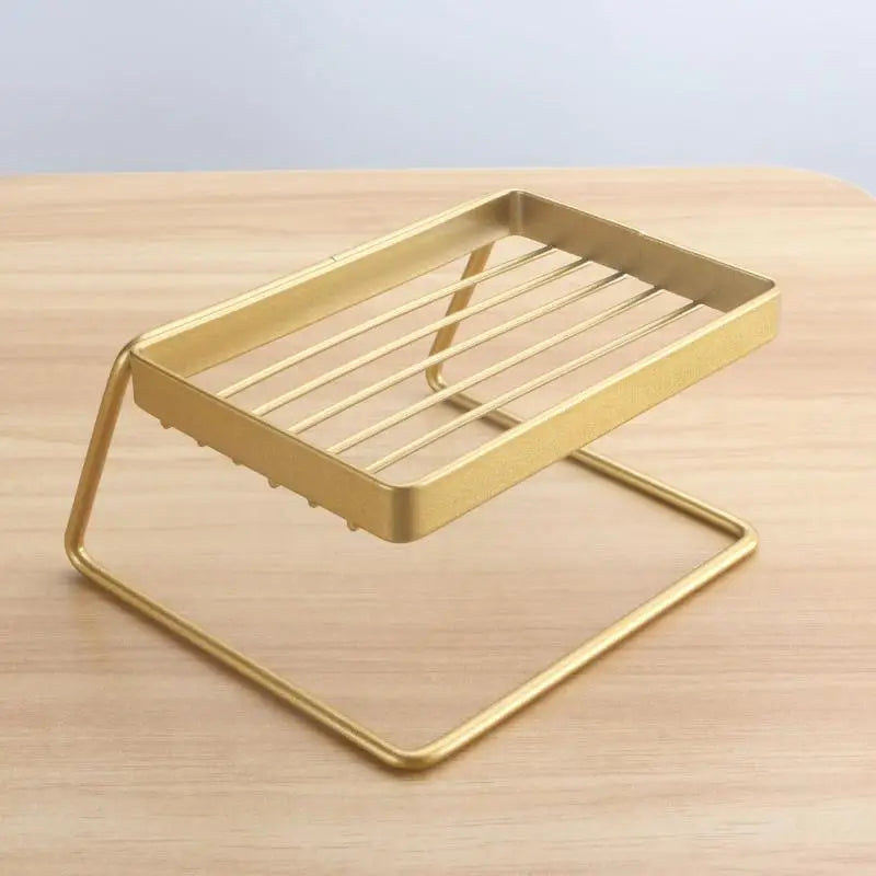 Self Draining Stainless Steel Soap Dish Bar Holder Shower Bathroom Qme Gold