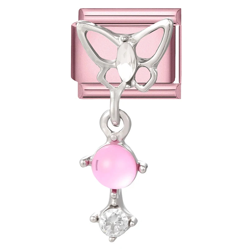2025 Women Zircon Moon Pearl Stars Heart Butterfly Bow Pendant