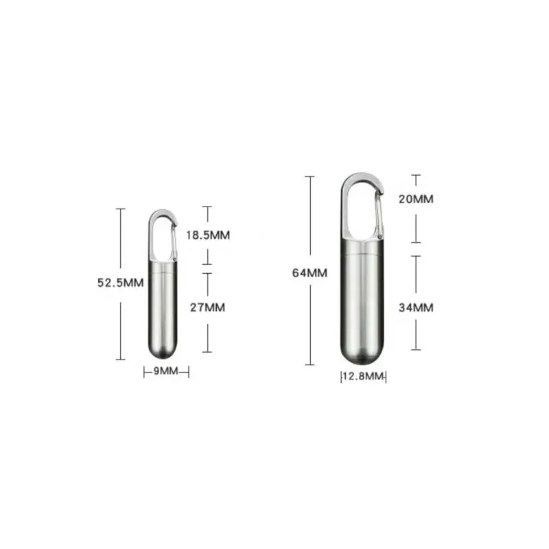 Waterproof Aluminum Alloy Pill Case Medicine Tablet Dispenser Qme
