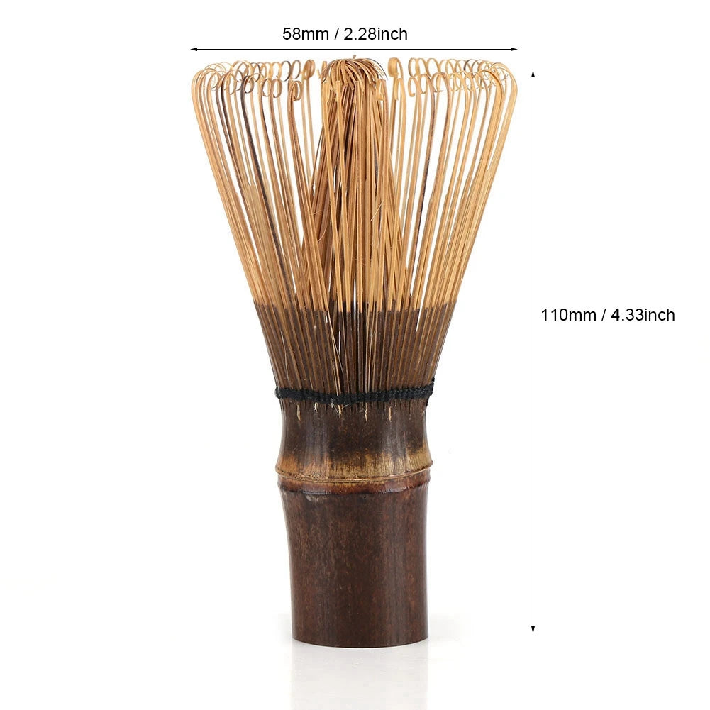 80 Prong Natural Bamboo Matcha Whisk Chasen Japanese Tea Whisk Green Tea Powder Mixing Brush for Matcha Tea Ceremony Qme