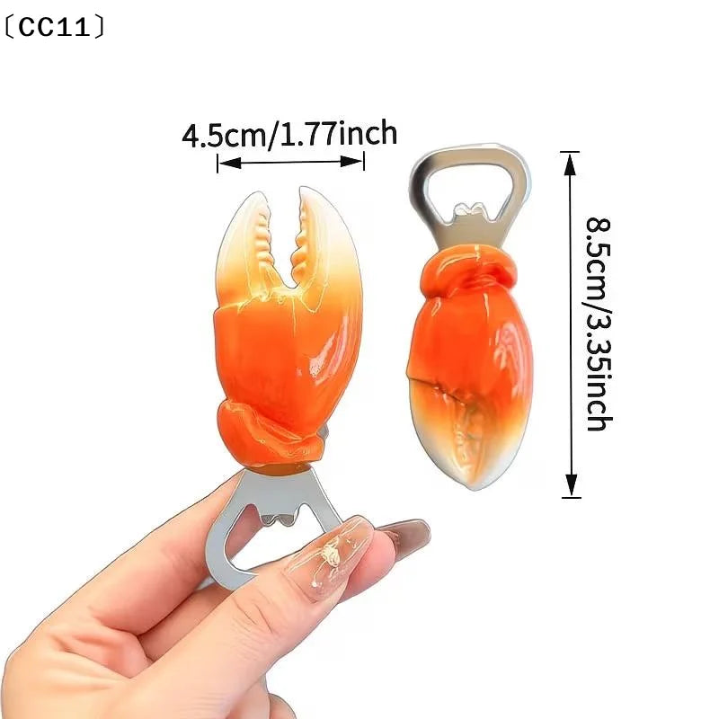 Creative Unique Crab Claw Bottle Opener Magnetic Refrigerator Magnet Qme