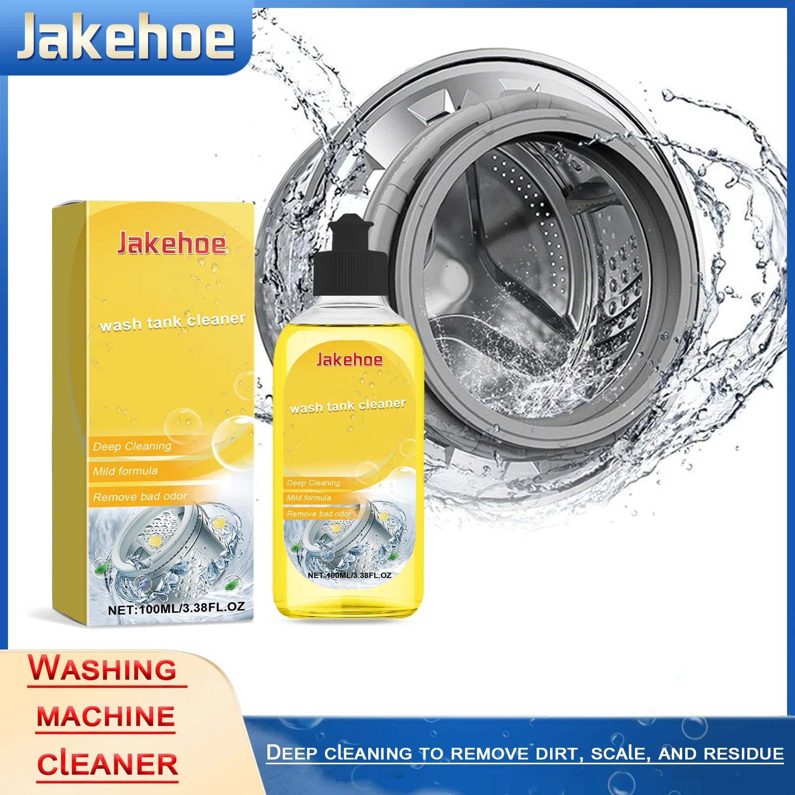 Washing Machine Cleaner Eco-Friendly Deep Cleaning Liquid Washer Cleaner Deodorizer Detergent Washing Machine Cleaning Liquid Qme