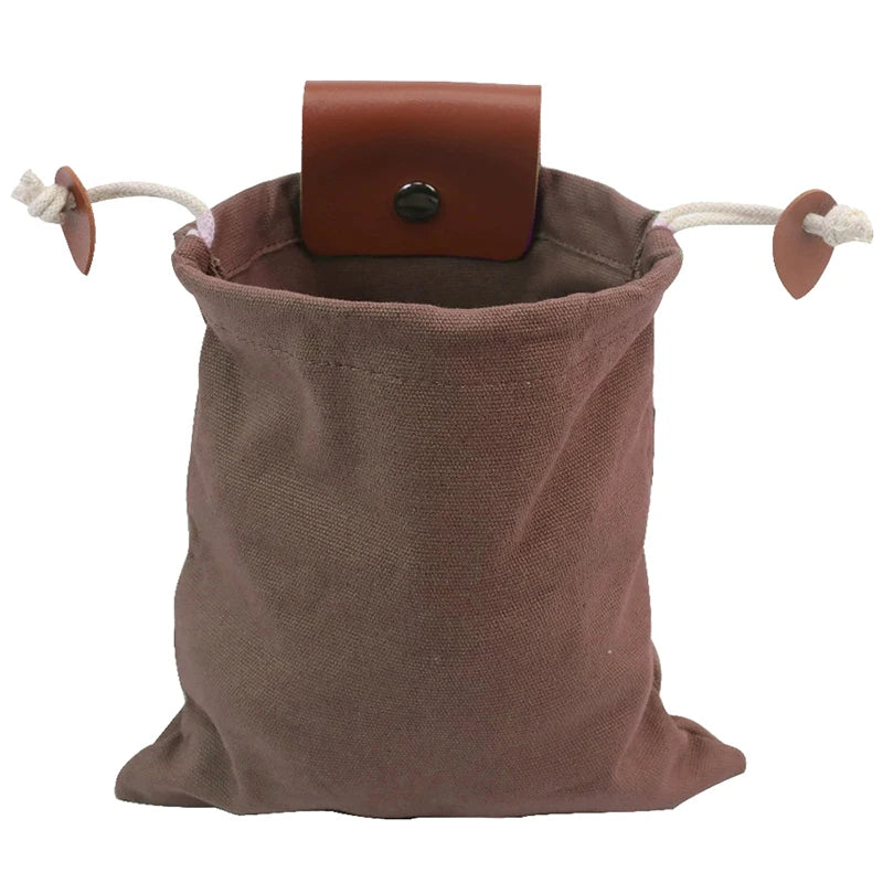 Outdoor Foraging Case Bag Leather Bushcraft Vegetable Harvest Garden Qme Coffee