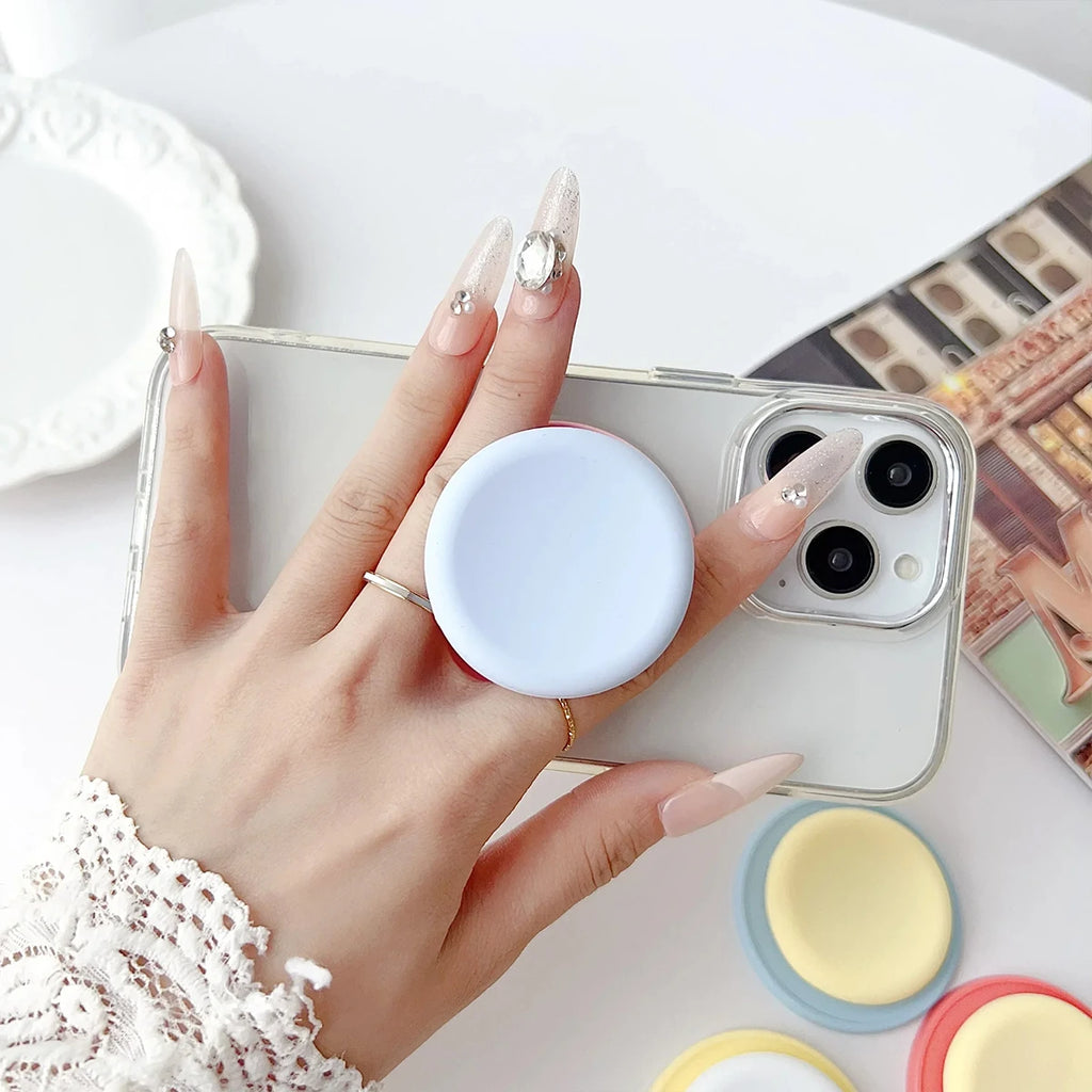 Macaron Colored Silicone Magnetic Air Cushion Stand Adhesive Backing Qme