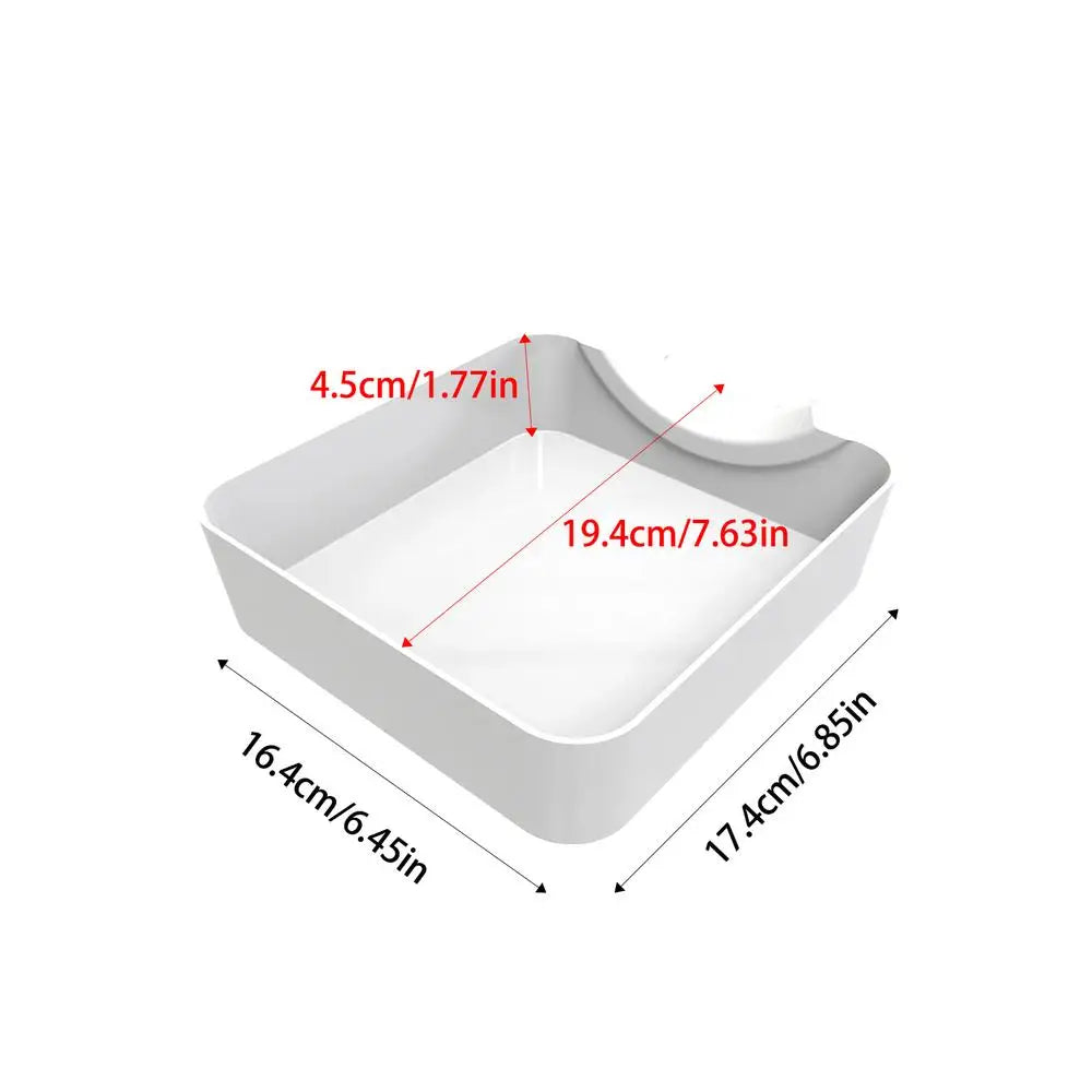 Washer Drain Pan Reusable Lint Filter Accessory with Funnel Front Load Washing Machine Drain Tray for Floor Clean Dry Floor Qme White