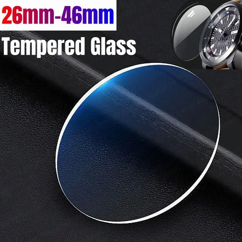 26-46mm Universal Tempered Glass Smartwatch Screen Protector Protective Film 28mm 30mm 32mm 38mm 40mm 41mm 42mm Diameter 2-5PCS Qme 41mm 5Pcs