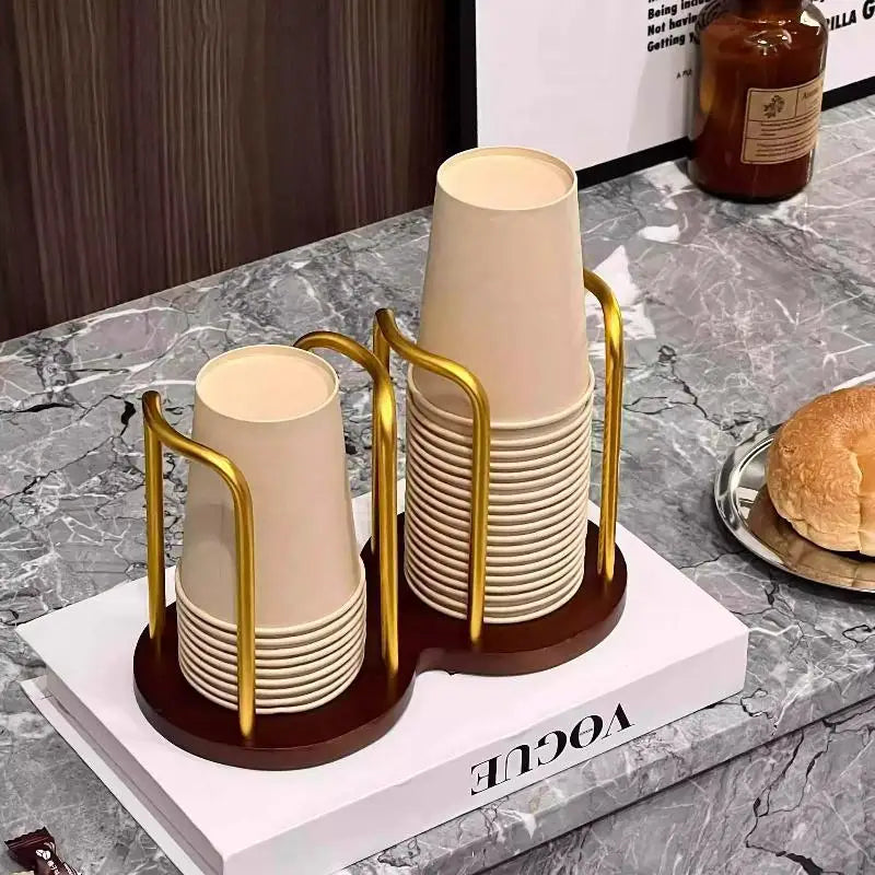 Wood Dispenser Longer Stick Mug Display Stand Organizer Supplies Qme A5