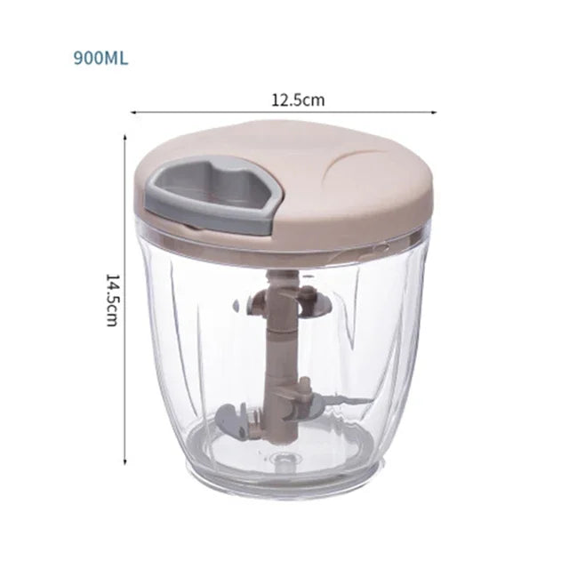 500/900ML Garlic Chopper Manual Garlic Press Food Vegetables Cutter Meat Grinders Kitchen Gadgets Hand Mincer Garlic Masher Qme Pink900ml