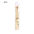 1 2 Acrylic Transparent Folding Ruler Simple Drawing Measuring Rulers Qme 3Pcs