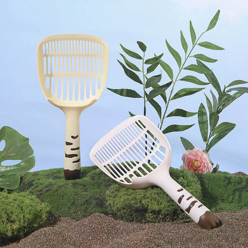 Cat Litter Scoop Plastic Cat Litter Shovel With Base Self Cleaning Cat Litter Box Shovel Kitten Toilet Clean Tools Cat Supplies Qme