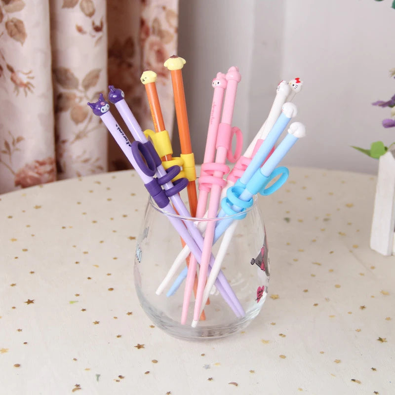 Hello Kitty Kuromi Finger-Loop Practice Chopsticks Food-Grade, Cute, and Stylish Chopsticks Qme