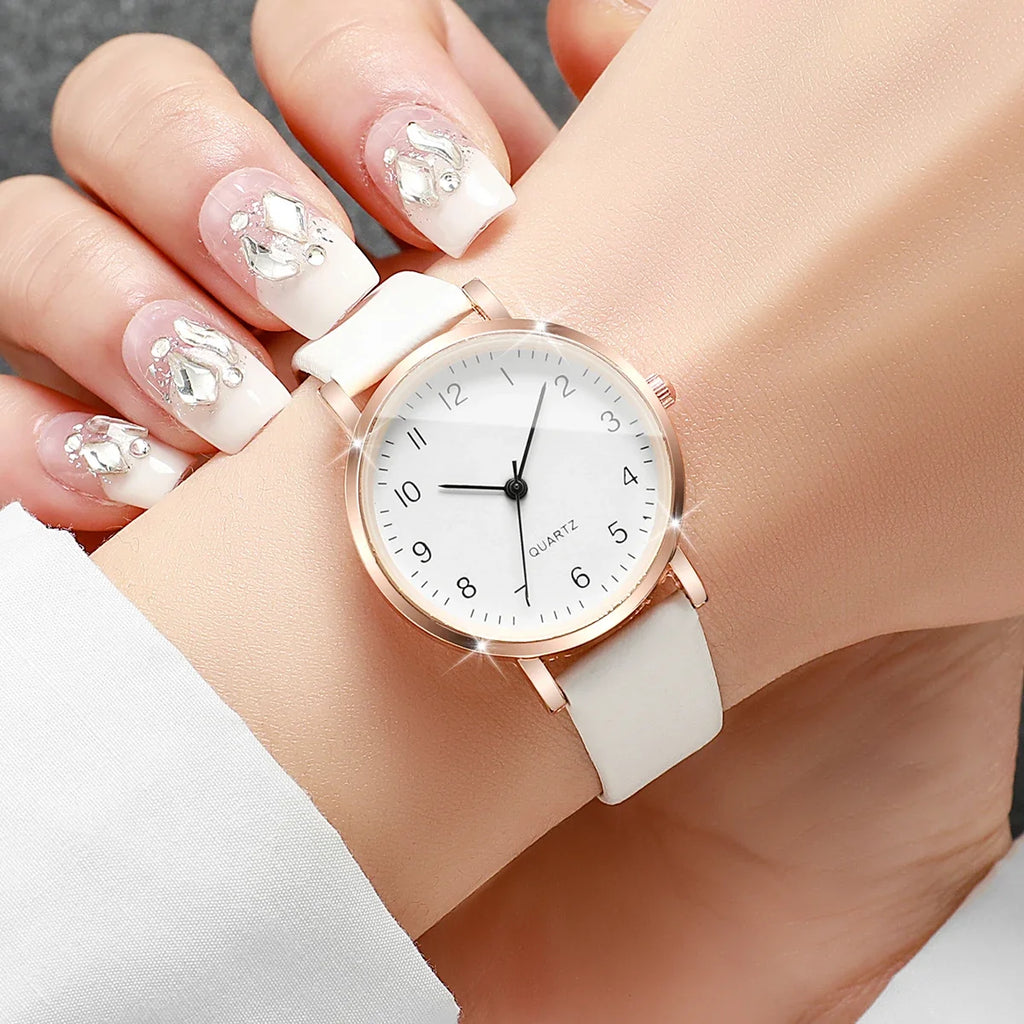 2026 Thin strap small dial female student belt watch, women's exam specific quartz watch, women's digital watch Qme