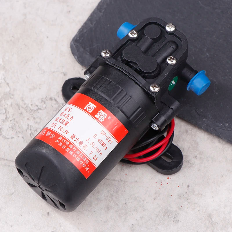 ^1Pc DP-521 Durable 12V 70PSI 3.5L/min Agricultural Electric Water Pump Micro High Pressure Diaphragm Spray Car Wash Water Pump Qme