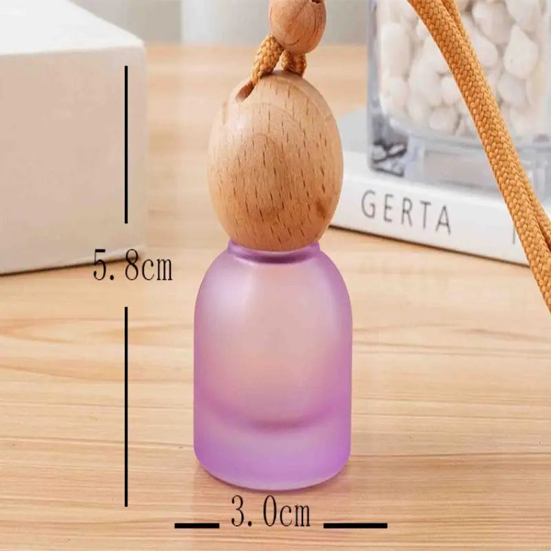 Car Pendant Decoration Colorful Frosted Glass Bottle Container Empty Qme