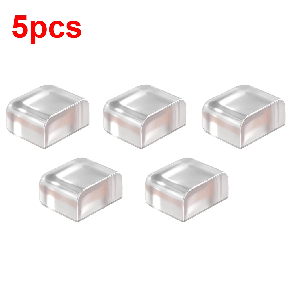 1-8pcs Thickened Silicone Door Stopper Clear Wall Guard Self Adhesive Rubber Bumper Pad For Door Knob Cabinet Furniture Corner Qme 5pcs